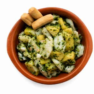 Migas de bacalao desalado