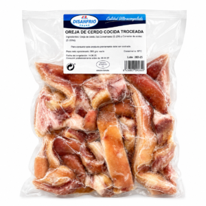 Orejas de cerdo cocidas troceadas