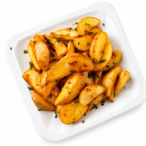 Gajos de patata con piel especiados