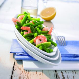 Revuelto gambas, ajetes y trigueros