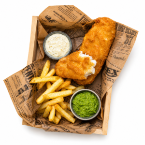 Crujiente de pescado (Fish&Chips)