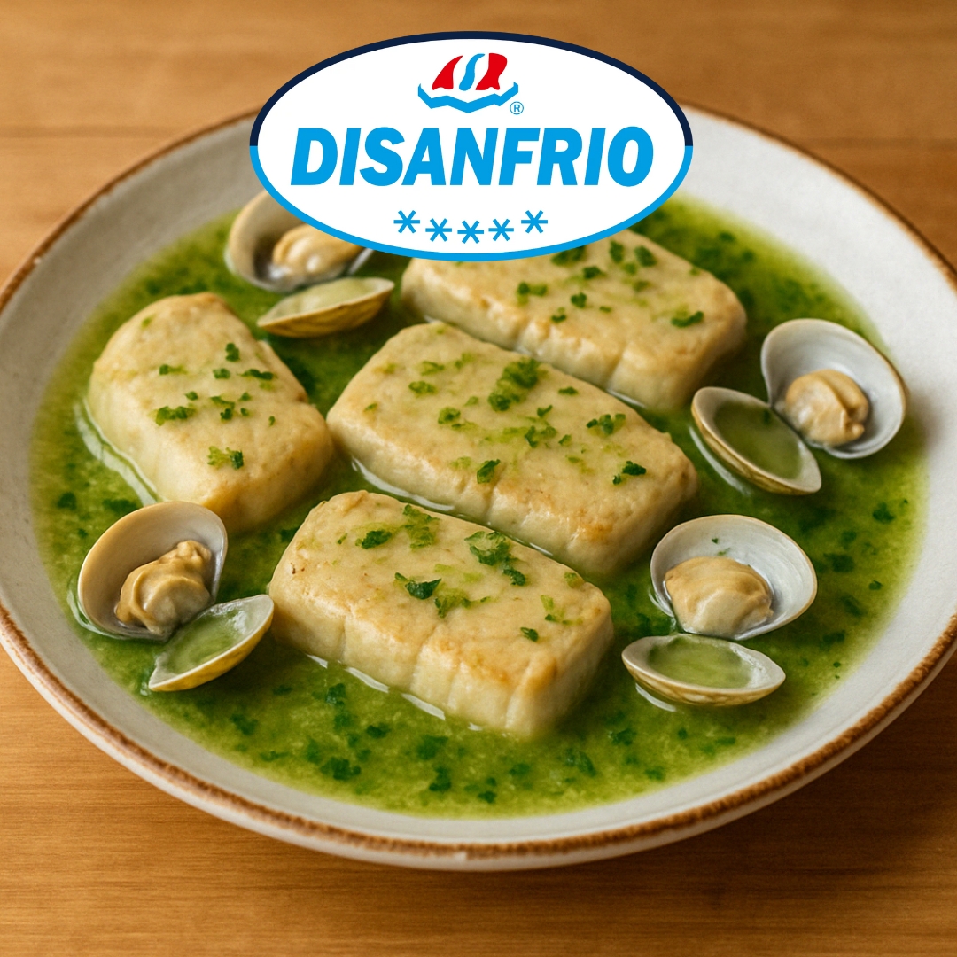 tintorera en salsa verde con almejas