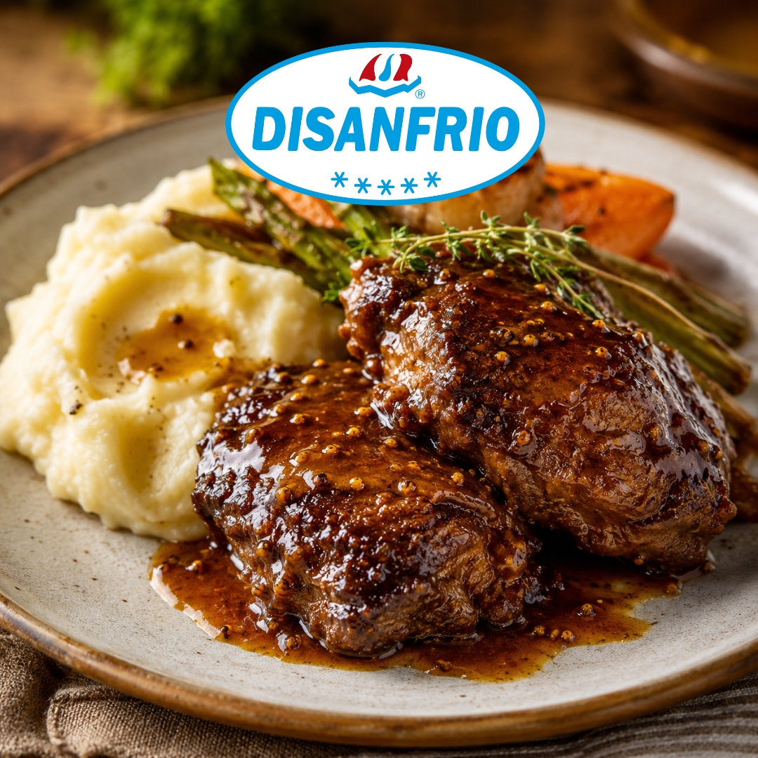 carrilleras de cerdo con miel y mostaza disanfrio